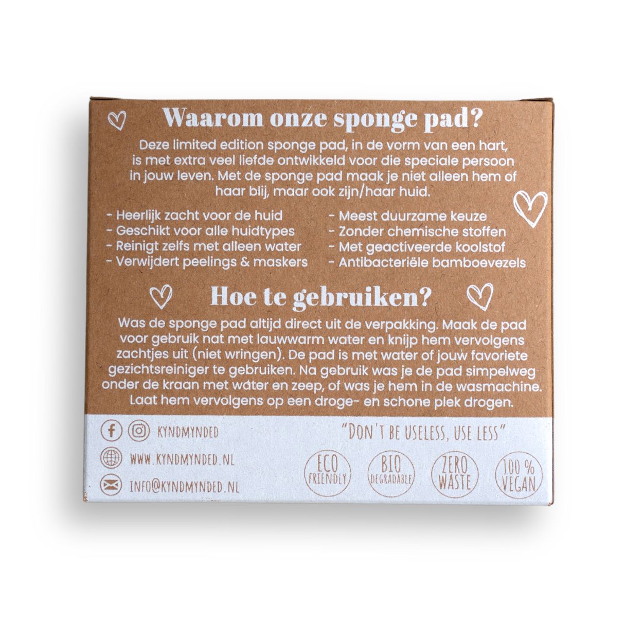 Sponge pads hartjes (materiaal: bamboe) - 2 stuks