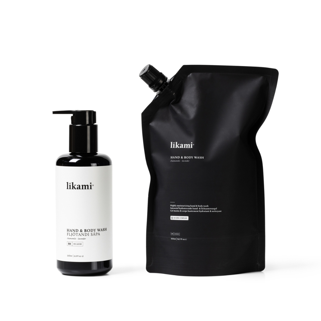Likami Hand & Body Wash 200ml + refill 500 ml (chamomile - lavender)