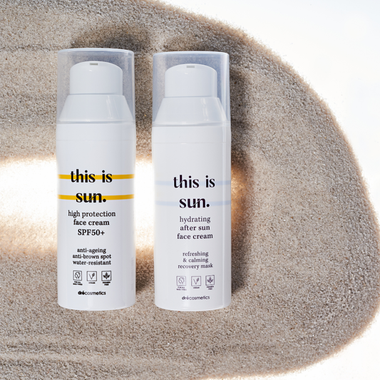 Zomers duo This is sun: SPF50+ en aftersun gelaat