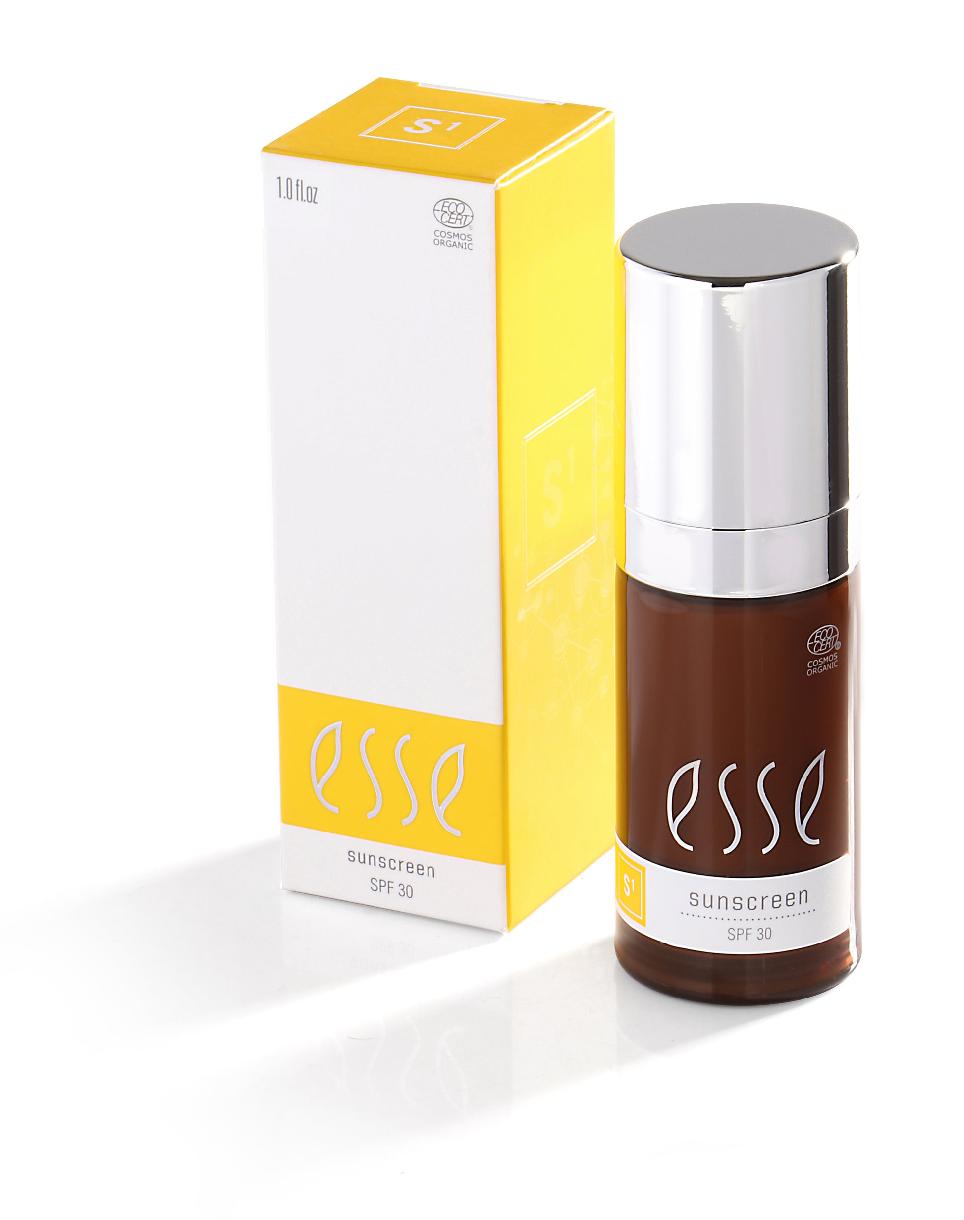 ESSE Sunscreen SPF30 natuurlijke minerale zonnecrème met breedspectrum bescherming voor gezicht in airless pump